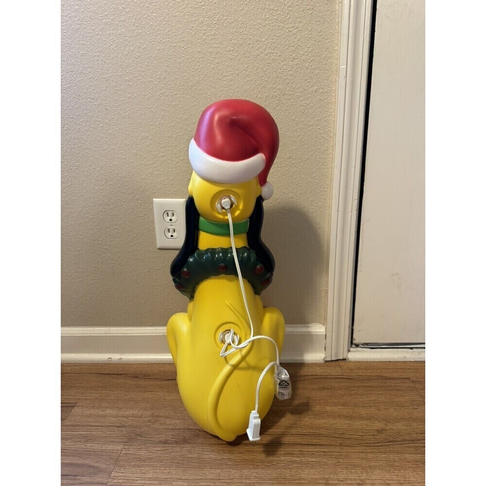 Disney Pluto Mickey Mouse Dog Lighted LED Christmas Blow Mold Decor 24 Inch Tall - Picture 7 of 7